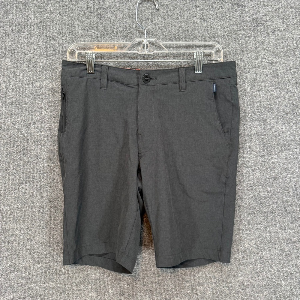 7Diamonds Performance Shorts‎ Mens 31 Gray Stretch Hybrid Golf Chino Casual
